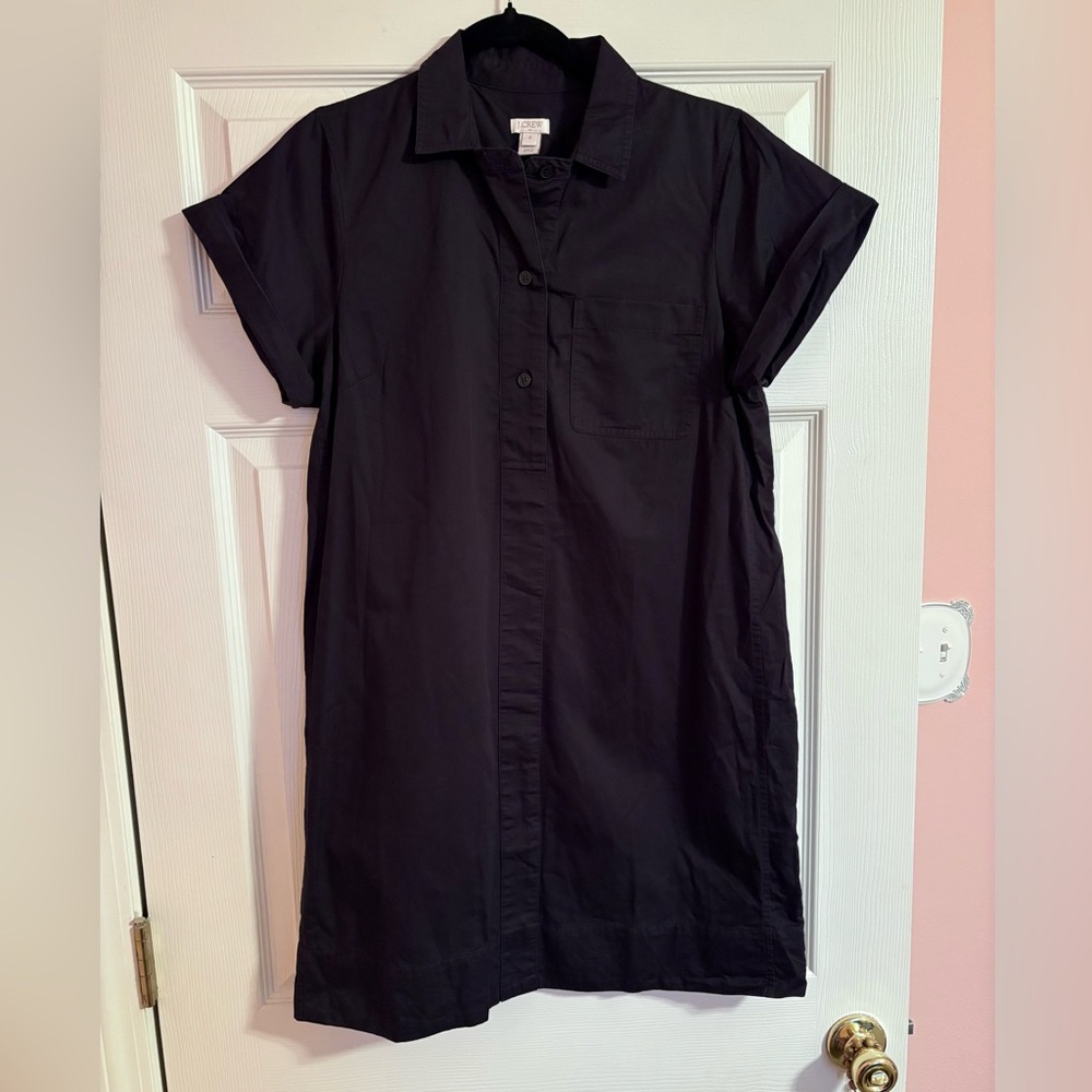 J. Crew Navy Button-Up Dress